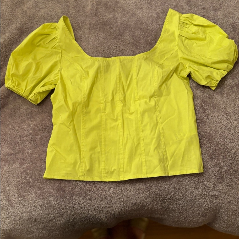 J Crew NWT top puff sleeves smocked back size 8 new with tags